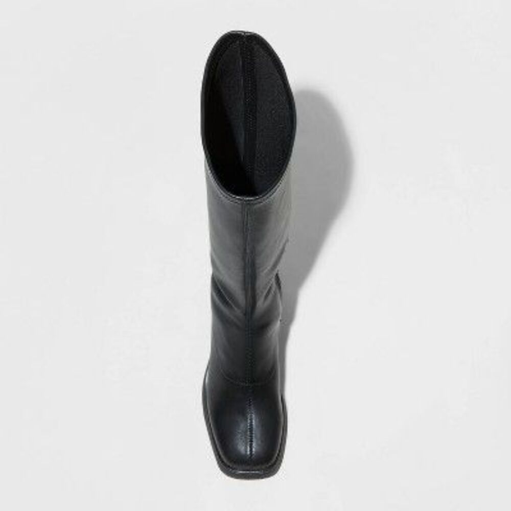 Women's Azzahya Stretch Tall Dress Boots - Wild Fable Black 9 - Picture 2 of 3